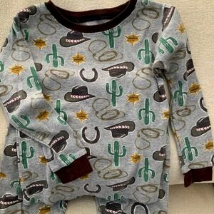 Cowboy Sheriff Cactus Snug Fit Cotton Pj Pajamas